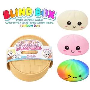 Dumpling Squishy Blind Box - Rainbow Hidden Edition! Soft Squeeze Stress Relief Fidget Toy, Anxiety Relief Squishy Dumpling, Cool Gift for Kids, Teens & Adults artifact decompression