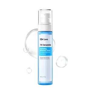 Dr.Leo 7X Ceramide Hydrating Recovery Toner - 80ml Single Item, Hyaluronic Acid, Skin Repair, Redness Reduction, Intense Moisture for Dry Sensitive Skin, Affordable Skincare