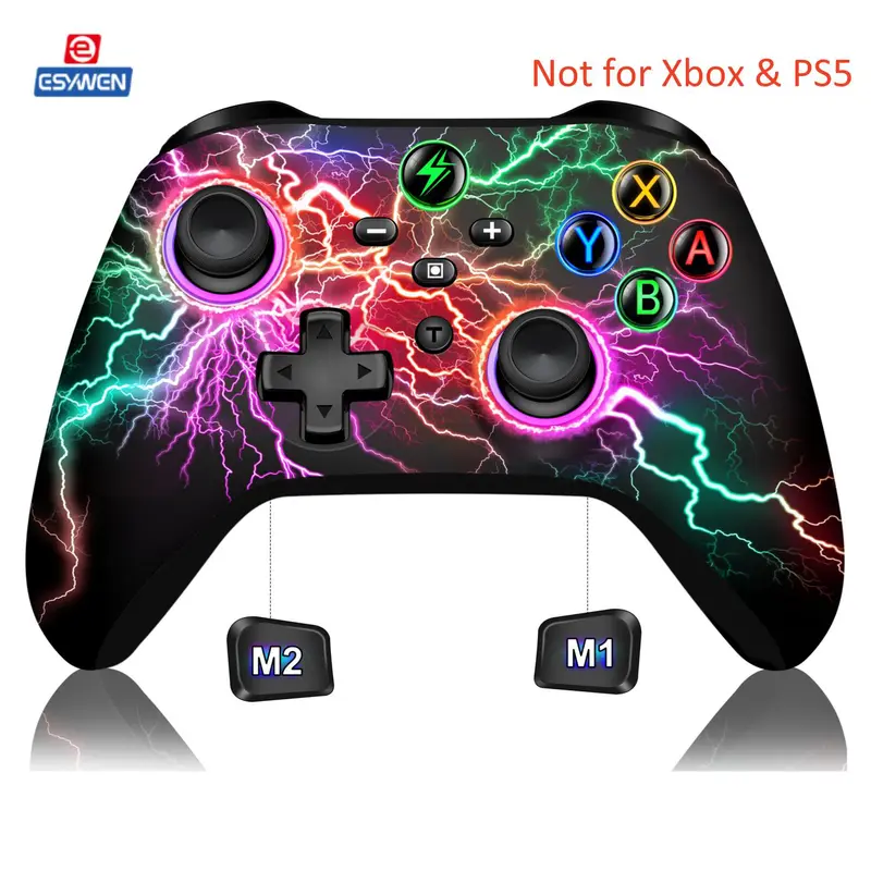ESYWEN Wireless Switch Controller not for Xbox and PS5, Programmable Motion Control Vibration Turbo Wakeup Function for Switch/Lite/OLED, Game, Gaming Stuff, Accessories