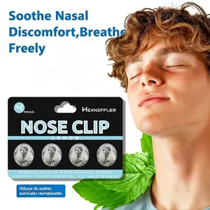 Mint-Scented Nasal Clip: Refreshing, Helps with Motion Sickness, Driving, Late Nights, and Nasal Congestion—Comfortable and Discreet