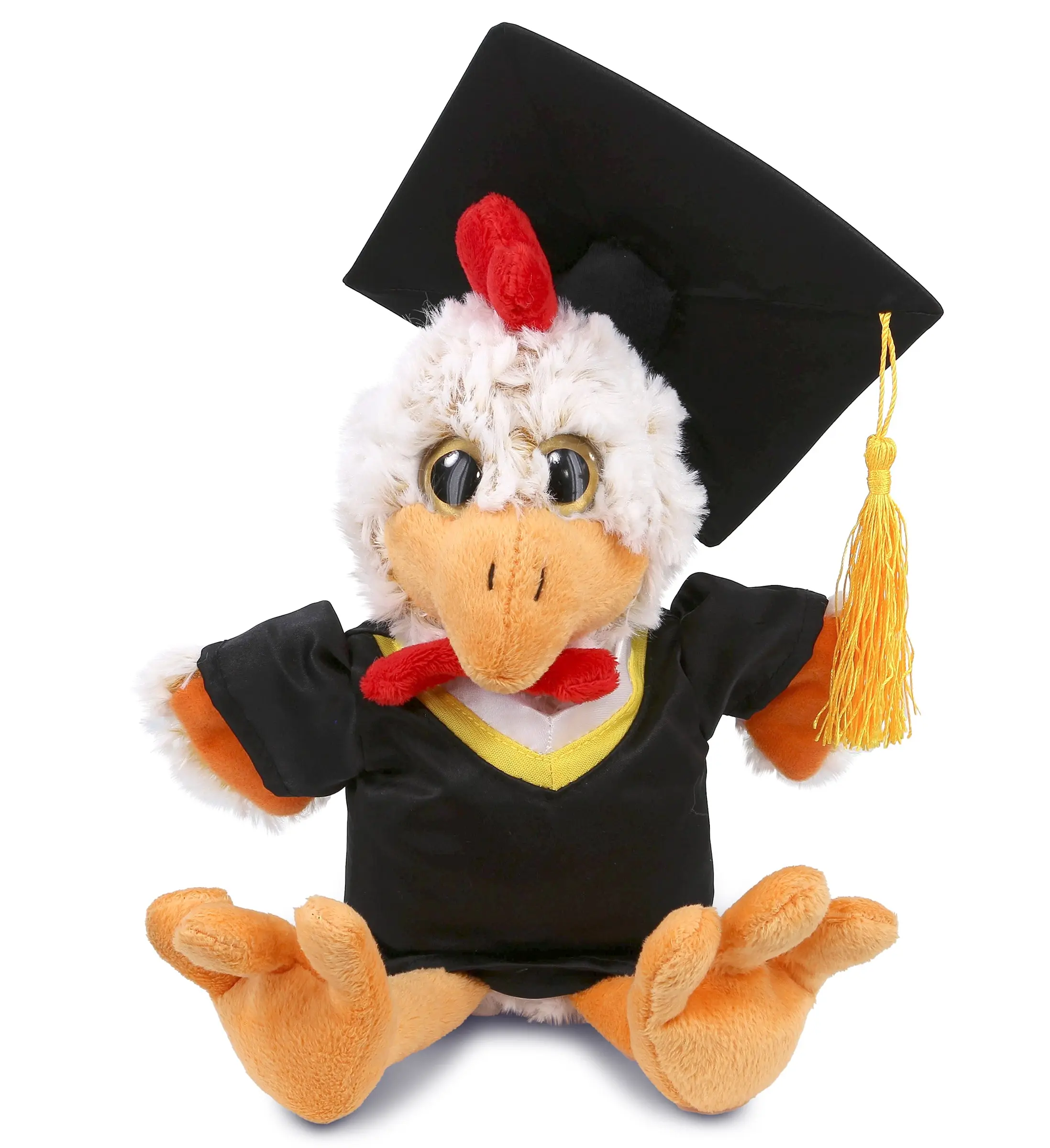 DOLLIBU Super-Soft Polyester Plush Graduation Sitting Rooster Stuffed Toy, Ideal Graduation Gift and Room Decor for Kids