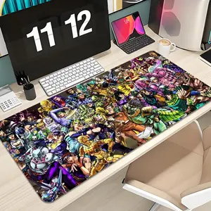 JoJo's Bizarre Adventure Mouse Pad Design XXL 1000×500mm 900×400mm 800×400mm 600x300mm Large Gaming Mouse Pad - Extended, Thick, Non-Slip Rubber Base Desk Mat with Precision Stitched Edges - Washable Large Desk Pad