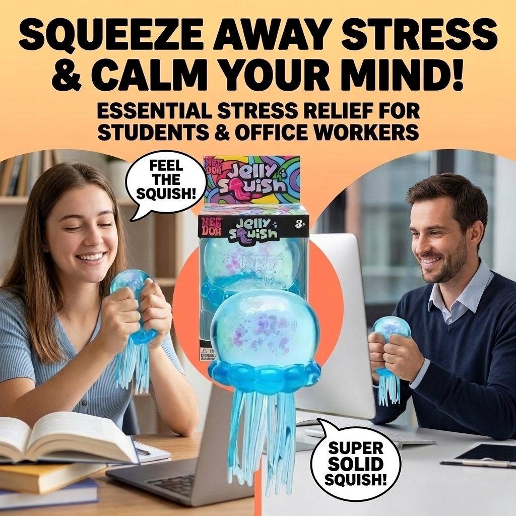 3pcs Squeeze Stress Ball & Ice Squeeze Cube, Sensory Fidget Toys for Anxiety and Stress Relief
