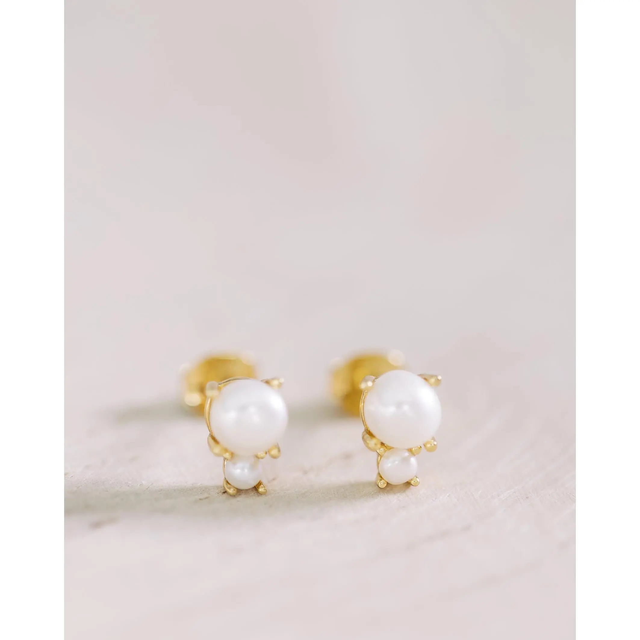 Double Pearl Studs