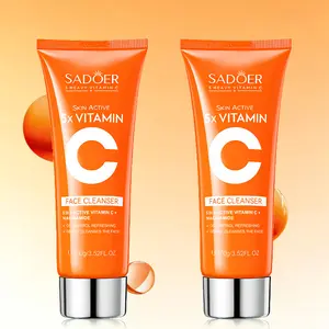 5X Vitamin C Face Wash with Niacinamide &Centella Asiatica 100g - Gently Shrinks Pores,Refreshing Oil Control, Improves Dull Skin skincare