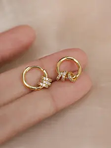 925 Sterling Silver Rhinestone Decorated Earrings, Fashionable Earrings for Women, Daily Clothing Decor, Trendy All-match Jewelry for Birthday Gift