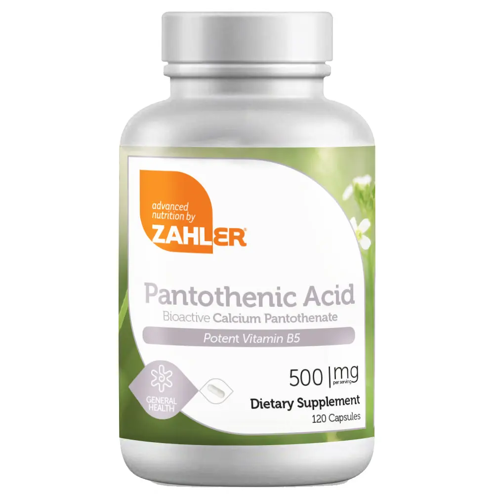Zahler Pantothenic Acid Dietary Supplement - Supports Healthy Skin, Vitality and Overall Well-being