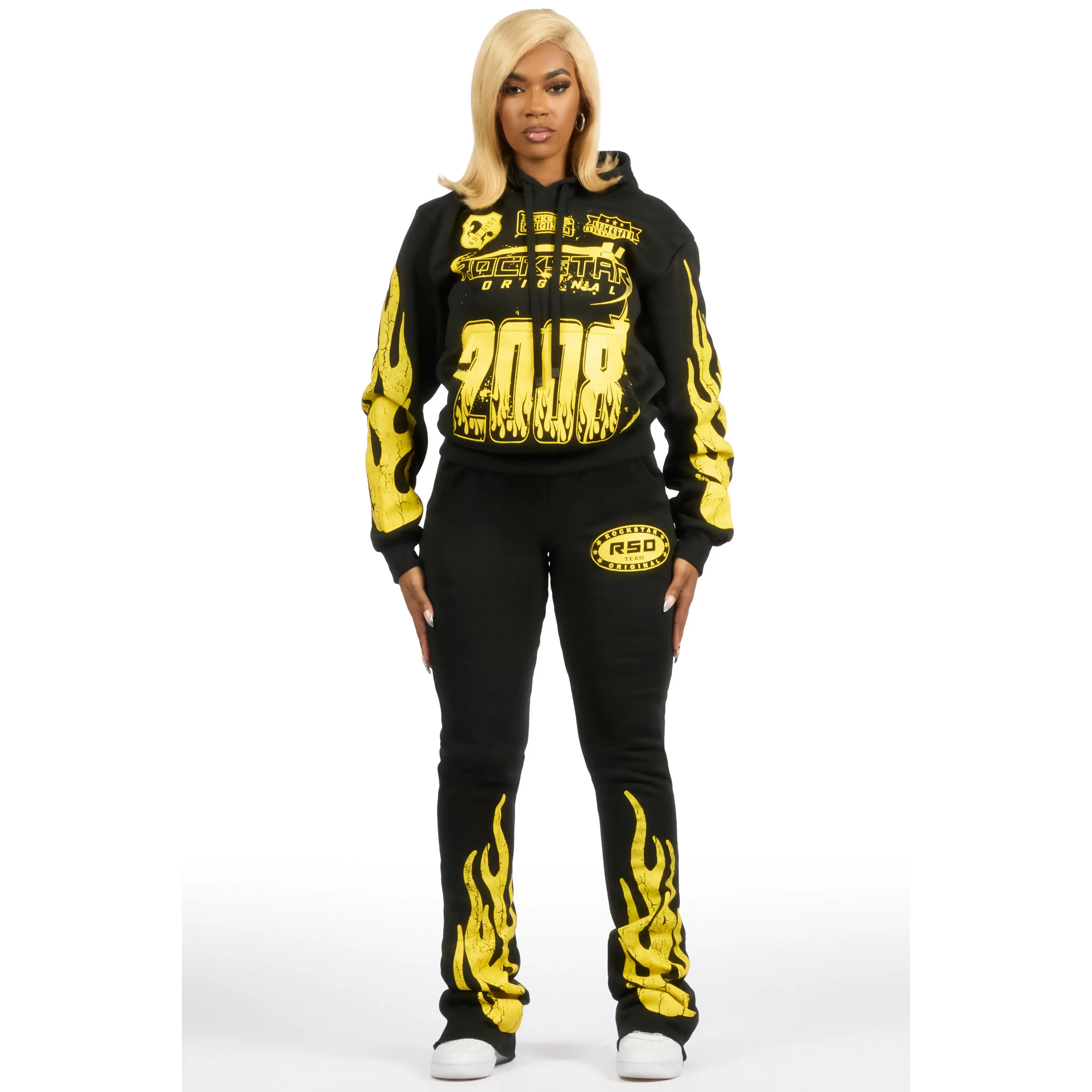 Esha 2.0 Black/Yellow Super Stacked Flare Track Set