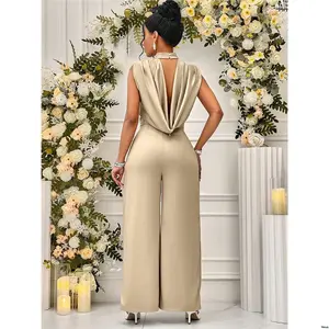 Jumpsuit Vertical Color s SOLERSUN Women Solid Feeling