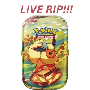 Pokemon TCG Prismatic Evolutions Mini Tin - 2 packs - Live Rip!