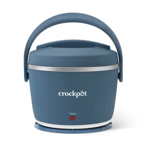 Crock-Pot 20oz Heated Lunch Box for Adults - Modern-Vintage Portable Warmer with Airtight Lid, Detachable Aesthetic Tableware, Leakproof Insulated Containers for Food, Ideal for Road Trips, 1 CT