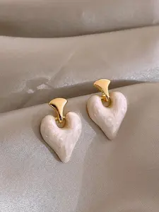 「Fashion Vintage Heart Earrings Set, Simple Versatile Love Design, Perfect Holiday Gift for Lover, Suitable for Any Festival Wear」