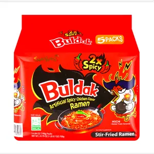 SAMYANG Korean BULDAK Extra Spicy Turkey Noodles,700g (5 packs)/bag,Perfect for Christmas New Year Family Gatherings Quick Meals Breakfast Lunch Dinner Versatile Food Option