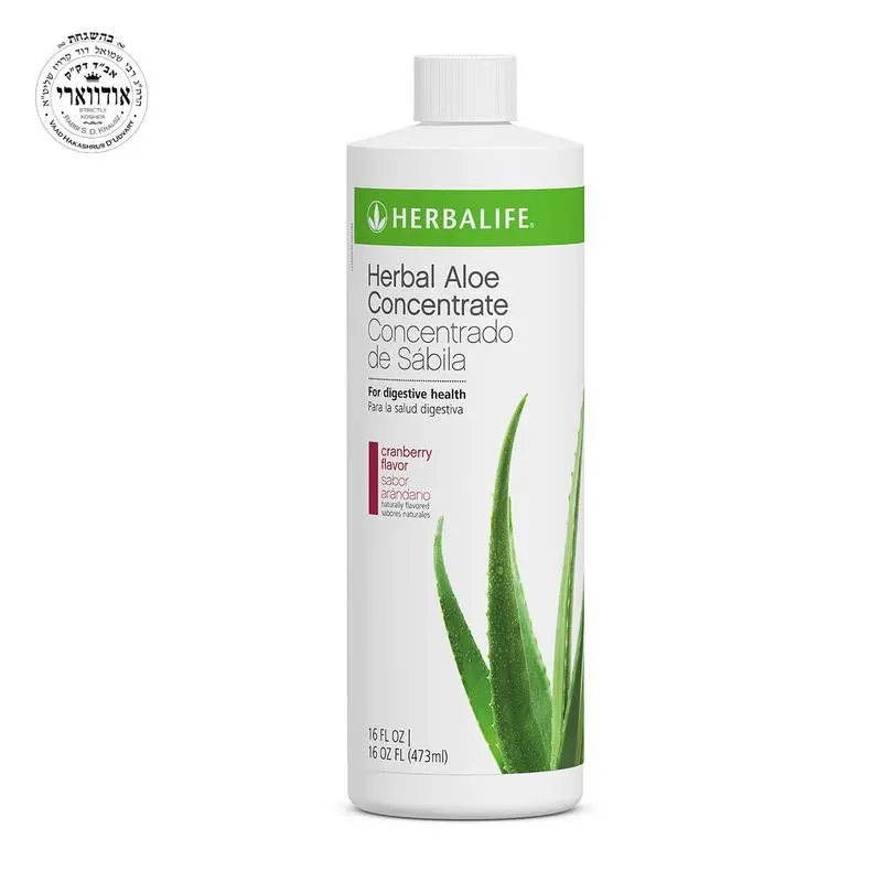 Herbalife Herbal Aloe Concentrate Cranberry 16 fl oz Aloe Vera Liquid Drink Mix Tropical Flavor Beverage for Daily Hydration & Wellness Lifestyle - Fruit digestive support