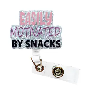 Badge Holder with Retractable Badge Reel, Nurse ID Clip, Inspirational Nurse ID Badge Holder, Work Office Badge Clip, Pin Badge