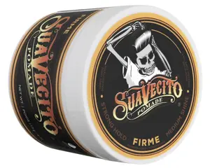 Suavecito Pomade Firme Strong Hold Pomade for Hair Care, Comfort, and Scent Enhancement - 4oz Water Soluble Pomade for Curly, Thick, and Stubborn Hair