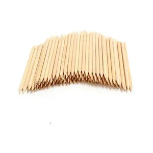 Orange Wood Nail Sticks Double Sided Multi Functional Cuticle Pusher Remover Nail Art Manicure Pedicure Tool for Manicure Pedicure 100 Pcs