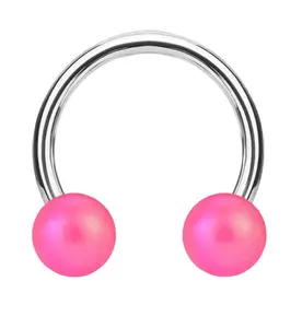 Matte Pink Stainless Steel Circular Barbell