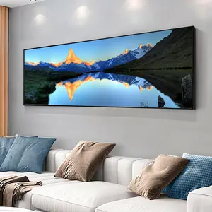 Landscape Pattern Unframed Painting, 1 Count Natural Landscape Canvas Poster, Artistic Wall Art Decor for Home Living Room Bedroom Office