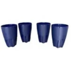 Tumblers floresta 16 oz navy  Blue Set of 4, Ideal for Beverages, Drinkware Glass Cups Drinking Glasses