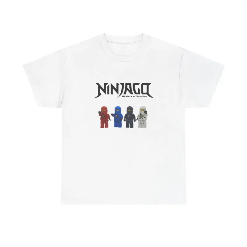 Ninjago Retro Graphic T-Shirt, Unisex 100% Cotton Classic Fit Short Sleeve Casual Round Neck Top for Fans, Minimalist, Simple, Shortsleeve, Fabric, Breathable, Print, Soft, Graphic Clothing, Crew Neck