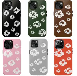 Vintage Denim Tears Coquette Inspired Tough Phone Case, Cotton Wreath Case For iPhone 16 15 14 13 12 11, Chic Item Phone Case, Unique Accessories Protection Durable