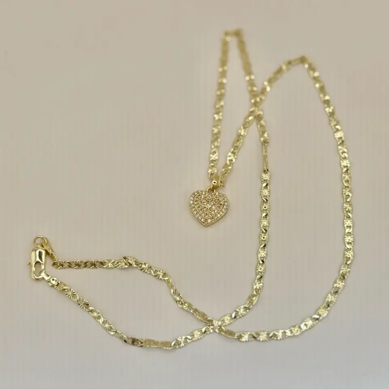 Small Heart Pedant Necklace Gold Plated Available Sizes women s