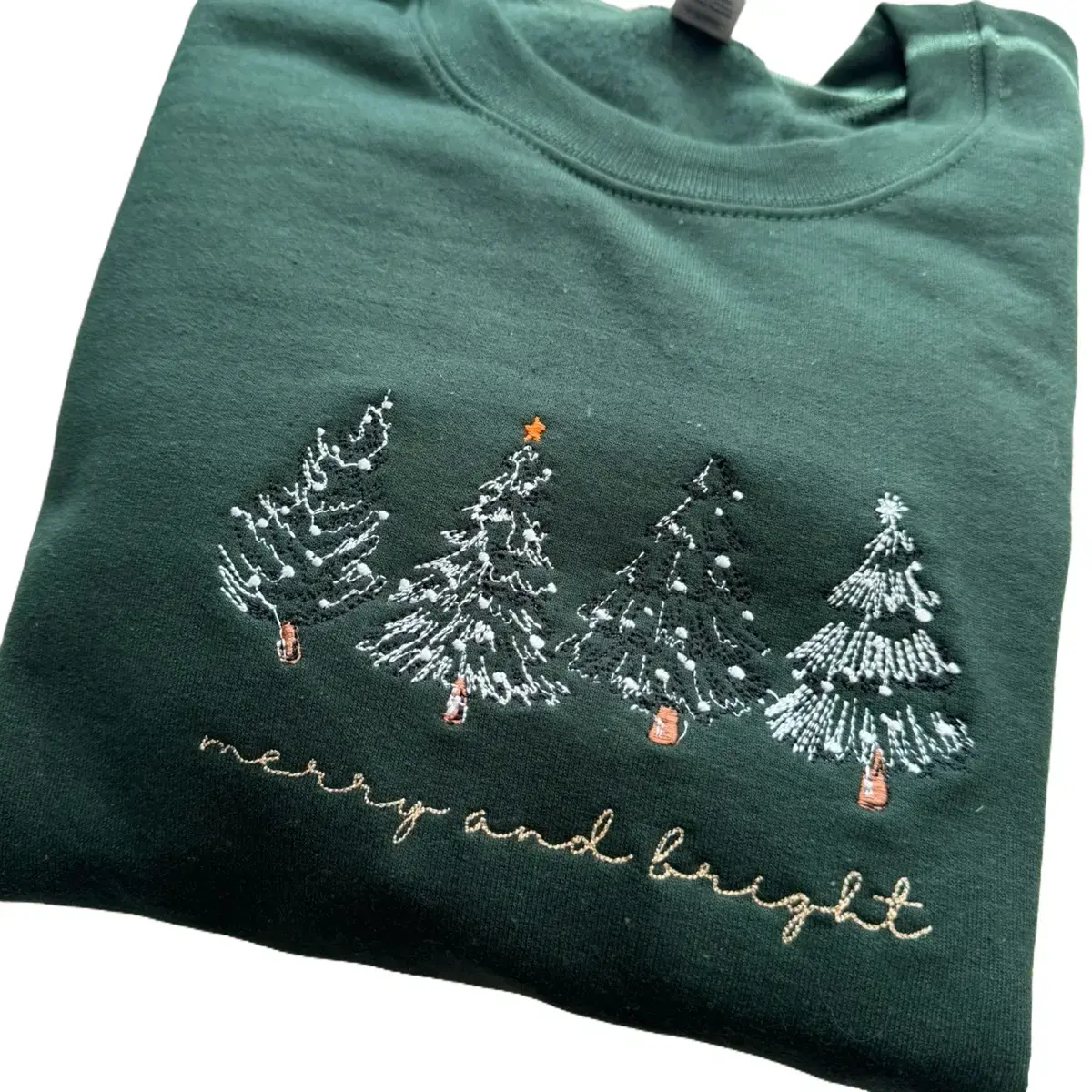 Merry Christmas Sweatshirt- Christmas Tree Crewneck Menswear Hoodie
