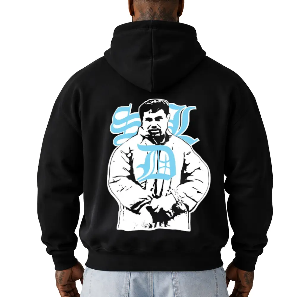 Blue Hoodie Sweatshirt Garment Mexican Style Chicano Cholo Streetwear, Casual Outfits, Ideal Gift Collection