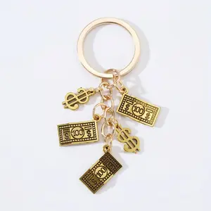 Personalized creative simulation $100 keychain, money tree wallet, handmade souvenirs, American currency gifts, treasured souvenirs