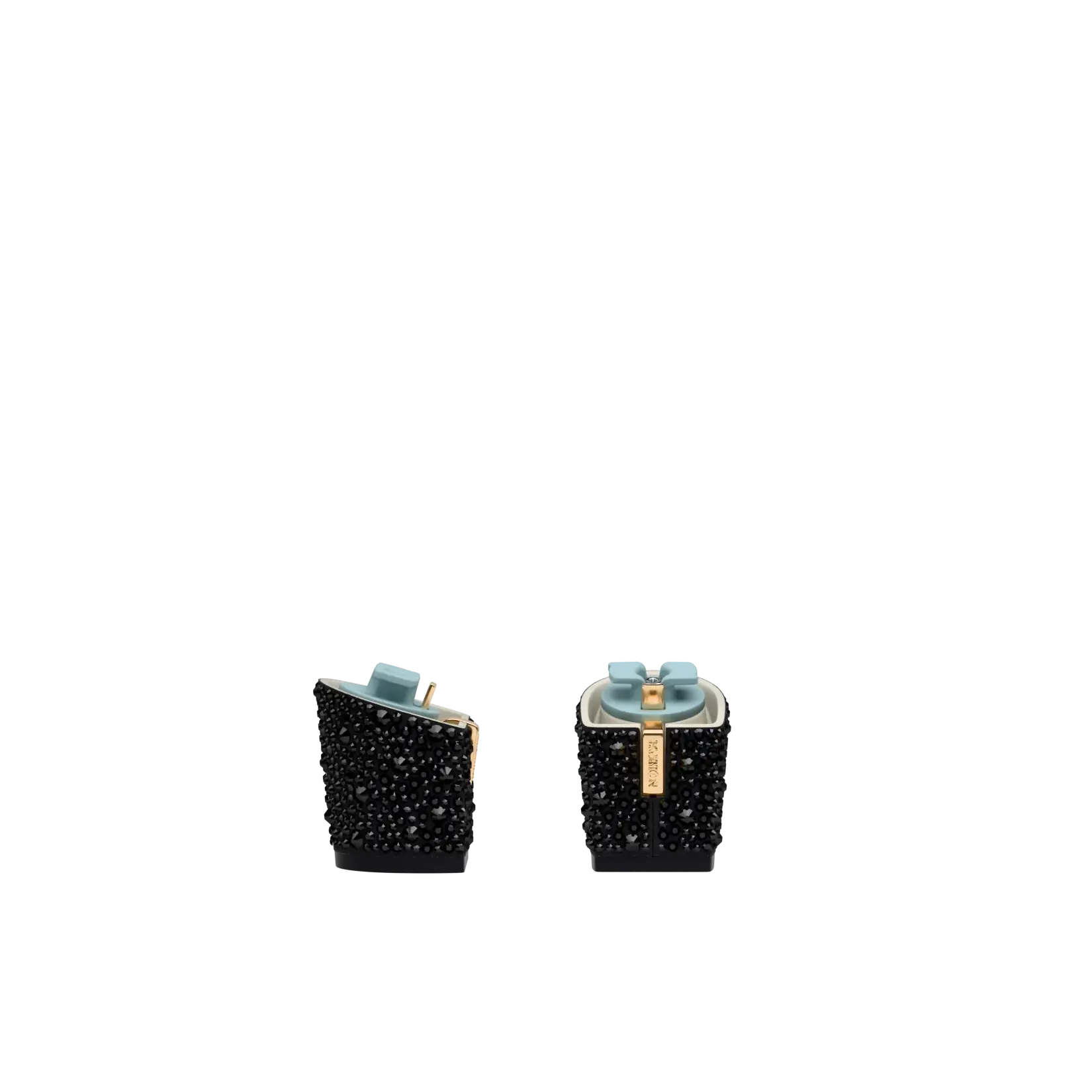 Block Heel Kit 3 Coal Mixed Rhinestone
