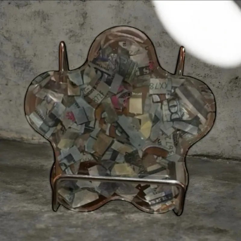 Handmade Money Flower Shaped Ashtrays Unique Design for Home Decor and Gift Ideas