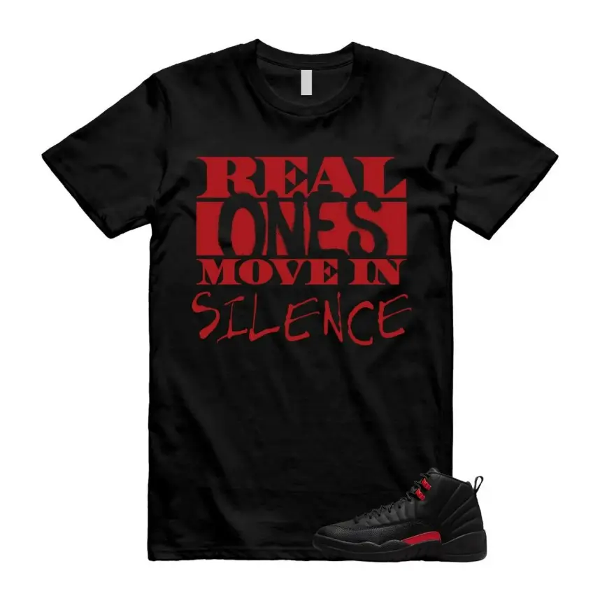 Bloodline Black Red Sneaker Match Tee, Bloodline 12 Black Red Graphic Shirt, Casual Unisex Cotton T-Shirt, 100% Cotton, Gift for Sneaker Lovers