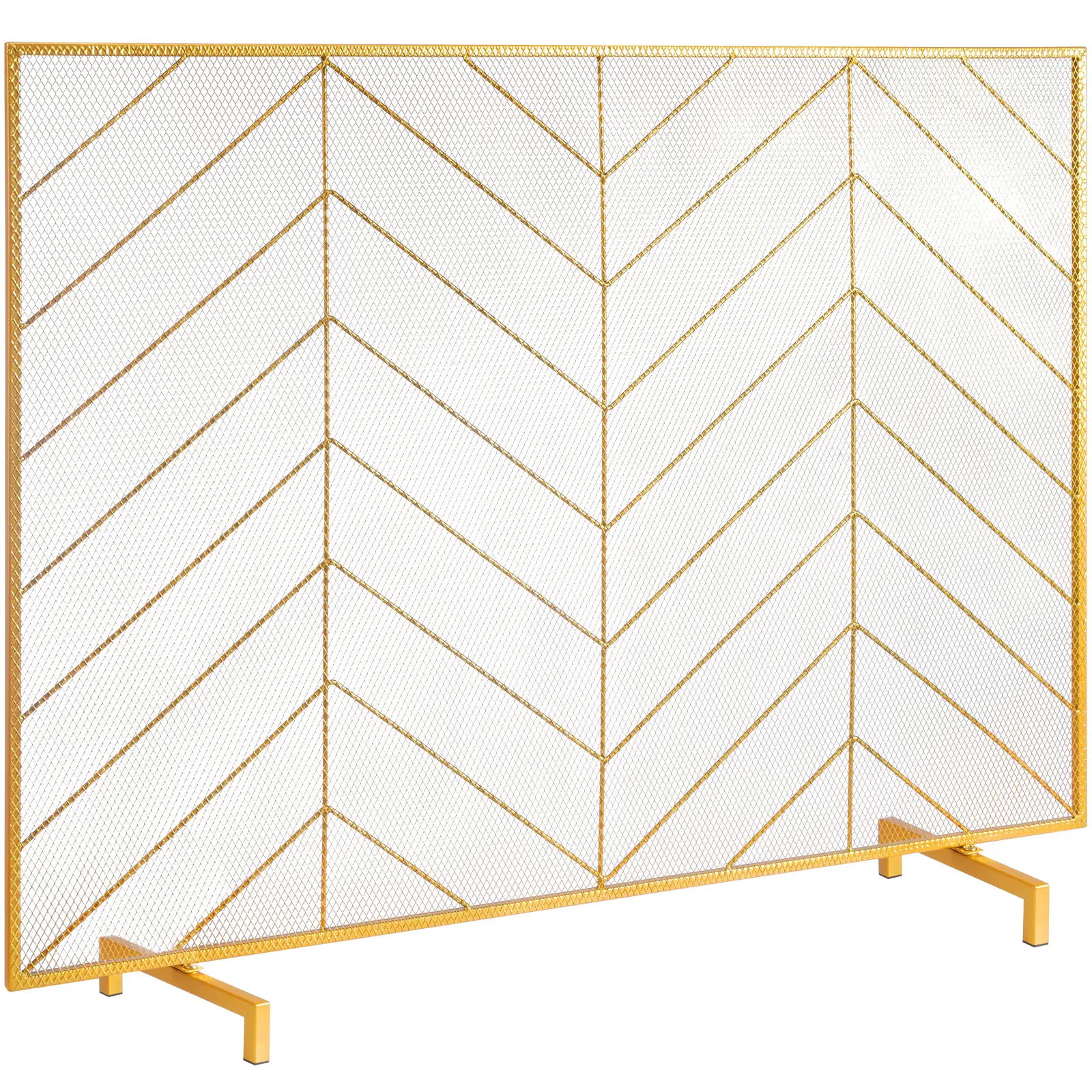 VEVOR Heavy-Duty Steel Single-Panel Fireplace Spark Guard, 38.6x29.8 in Free-Standing Fire Fence Grate with Screen Door Mesh, Ember Block, Easy Installation, Reduces Hazards, Modern Living Room Home Decor (DealsForYouDays), Heavyduty Steel