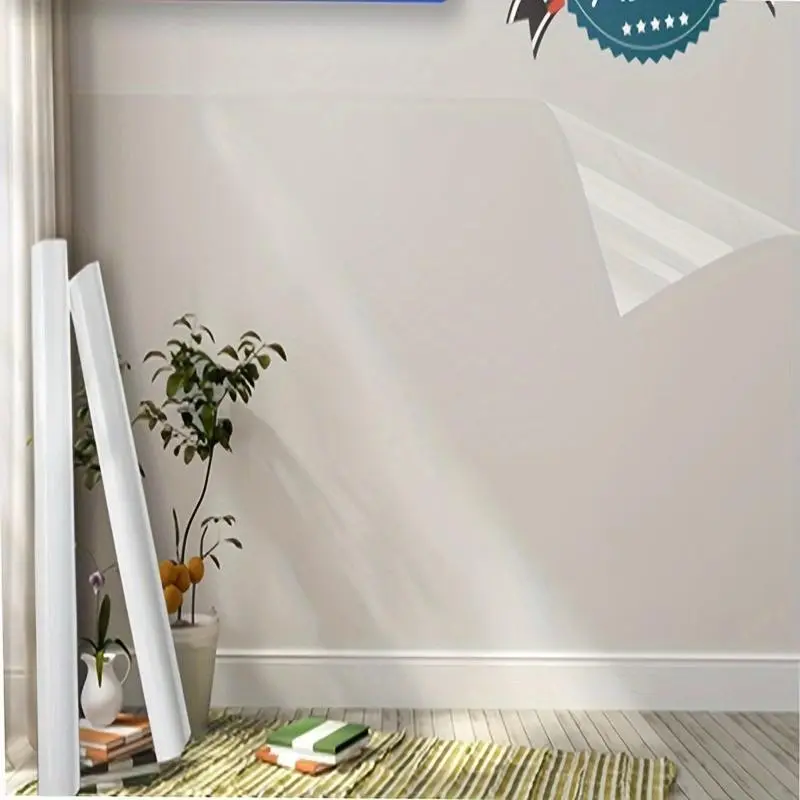 Plastic Static Cling Wall Protector Roll, Waterproof Oil-Proof Removable Film, No Glue Needed, Easy to Clean, 118 Inch, Large Size, Kitchen Tile Decor