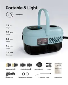 2500W Portable Handheld Steam Cleaner, Large Capacity 10s Fast Heating Steamer for Cleaning with 9 Pieces Accessories, Heavy Duty Plug-and-Play Steam Cleaner for Home|Car|Kitchen|Grout|Tile|More