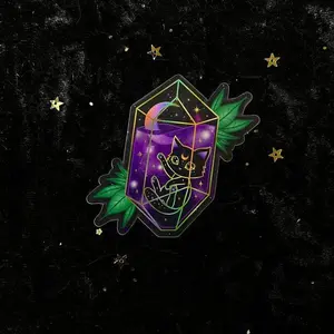 Crystal Fairy Kitty Cat Holographic Sticker by Moonstruck Crystals