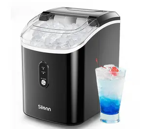 Silonn 33 lbs Nugget Ice Maker Countertop, Self-Cleaning