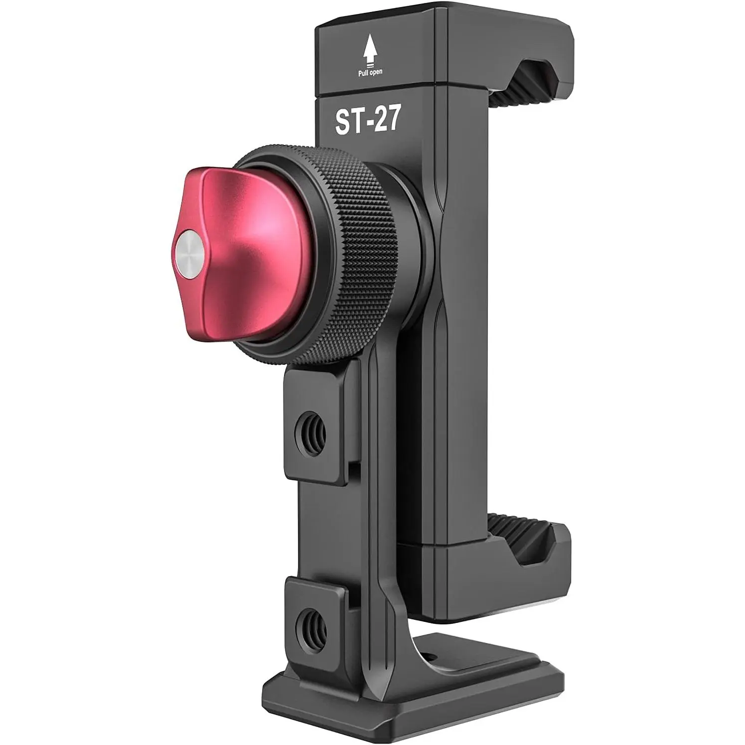 Metal Phone Tripod Mount 3 Cold Shoes & Arca Port, 360° Smartphone Tripod Adapter for iPhone 17 16 15 Cell Phone Stand Holder for Desktop Video Live Streaming Vlogging Rig