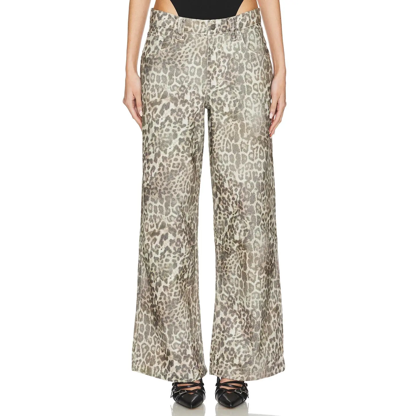 Jaded London Colossus Jeans in Faded Leopard Print Jaded London Colossus Jeans in Faded Leopard Print