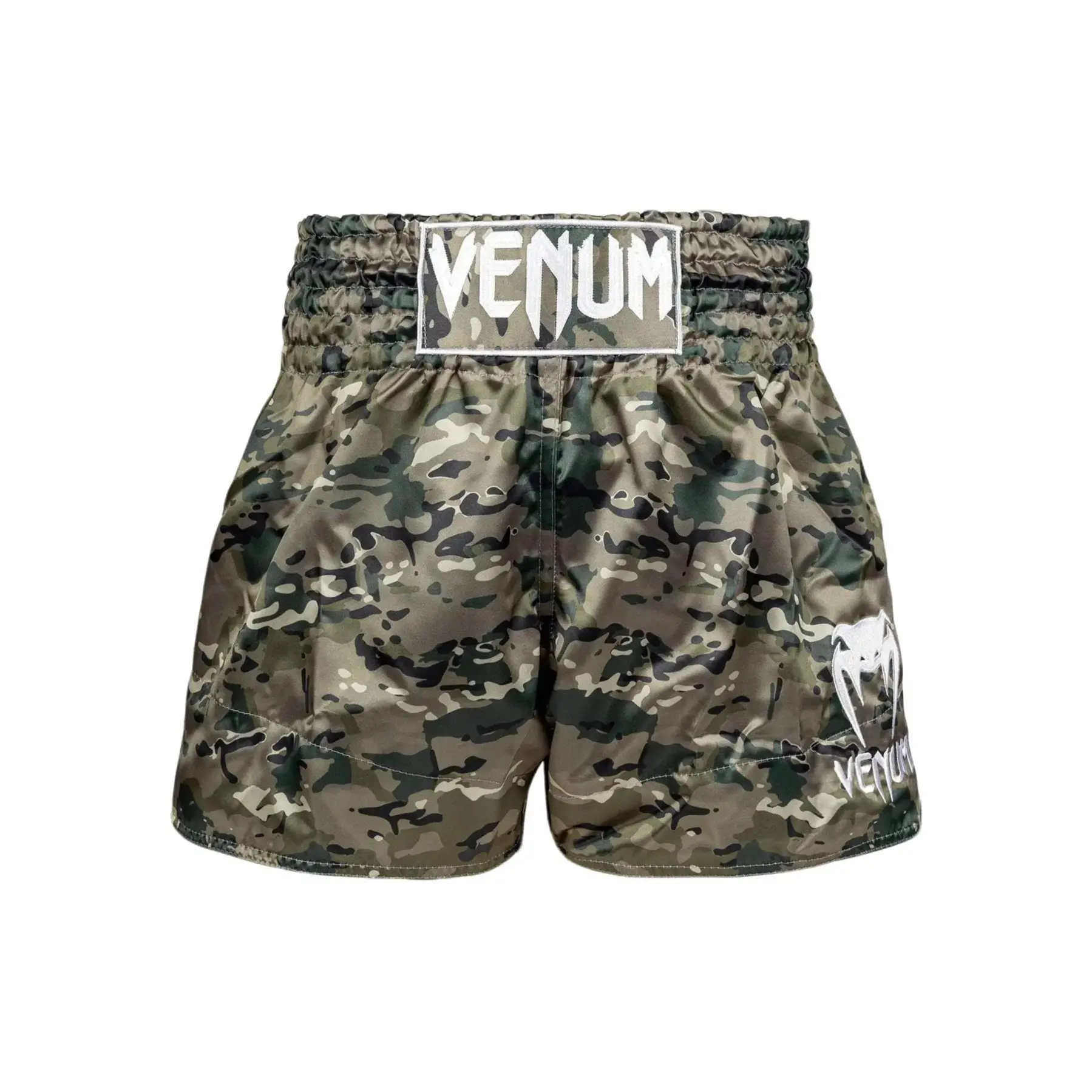 Venum Classic Muay Thai Athletic Sports Shorts - Desert Camouflage, Lightweight Polyester, for Combat Sport, Athletic Training Men's Sports Shorts, Side Slits