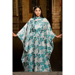 Alice Green Floral Butterfly Caftan Dress