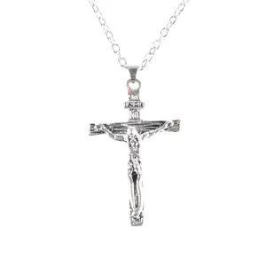 Christian Crosses Pendant Necklace Fashion Prayer Crucifix Comfortable Wear for Religious Event and Parties