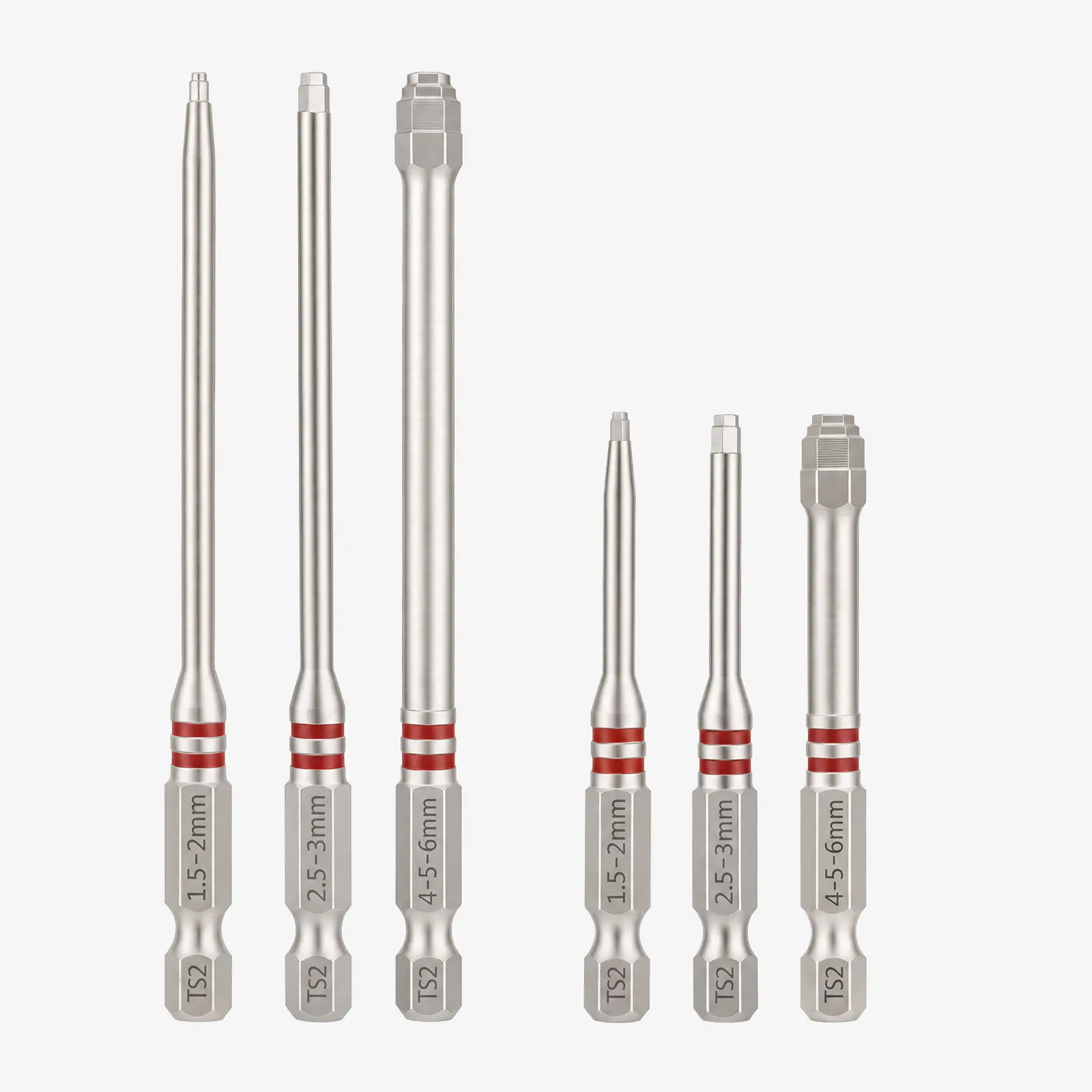 GJANSH Screwdriver Bits Set 6pcs with Magnetic Hex Shank Pagoda-Shaped Design in Multiple Sizes for Electric Drills and Wrenches, summervibes