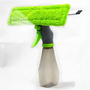 3 in 1 Window Squeegee with Microfiber Scrubber Water Spray Bottle, Window Cleaning Kit, All Purpose Window Glass Cleaner with Spray Head