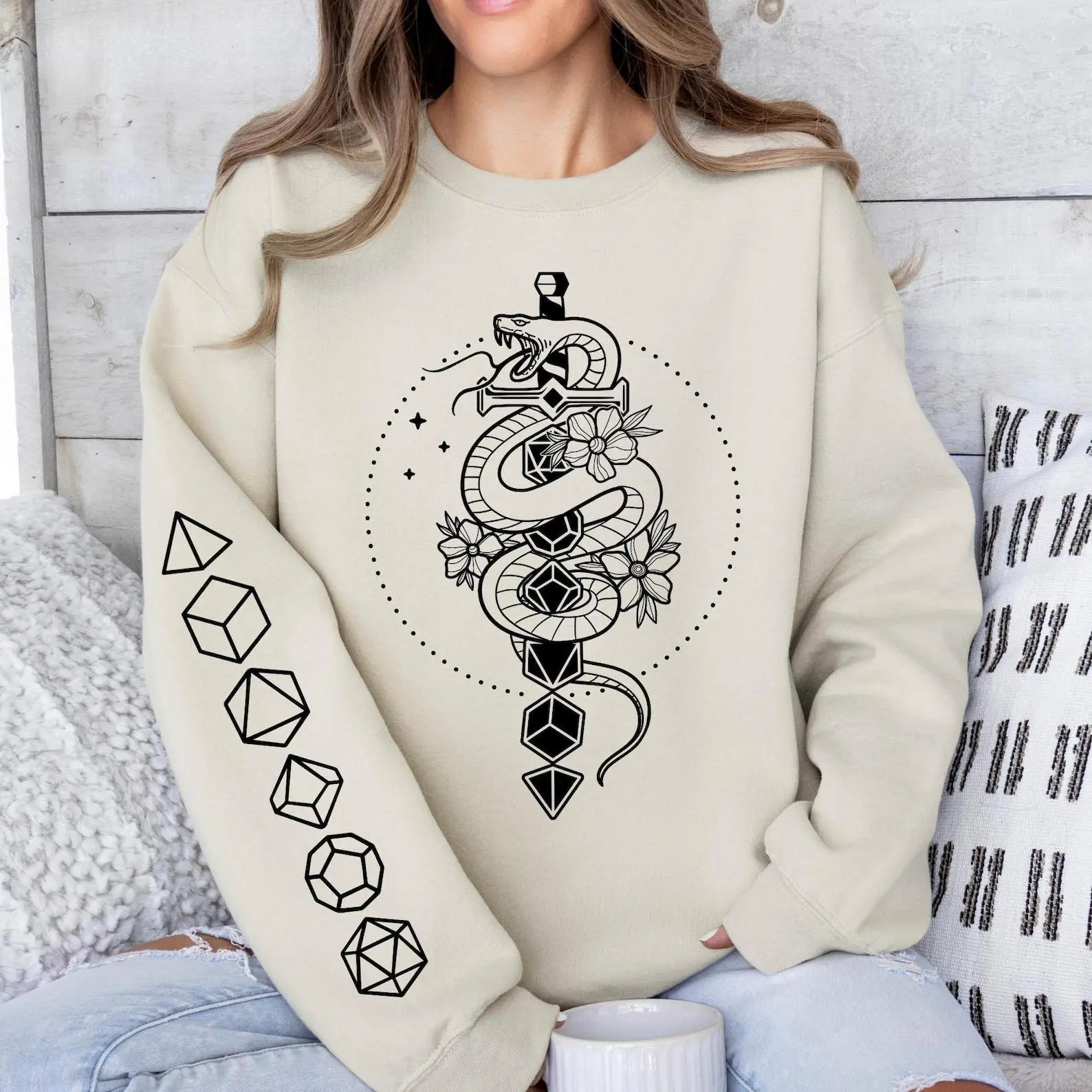 Dunge0ns and Dragons d20 Crewneck, DnD sweatshirt, gift for dungeon master, Subtle D&D Shirt, D20 Shirt, Unisex crewneck