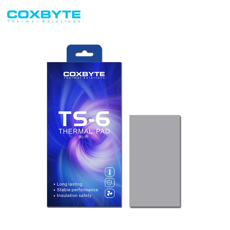 Coxbyte TS-6 Series Thermal Pad, Thermal Material for Computer Cooling Solutions, Long-Lasting Stable Performance, Insulation Safety