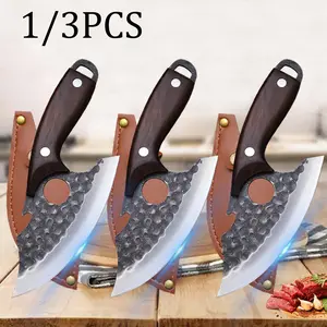 1/3 PCS Stainless Steel Utility Knife Handmade Forged High Quality Boning Cutting Fish Knife for Kitchen Outdoor Camping