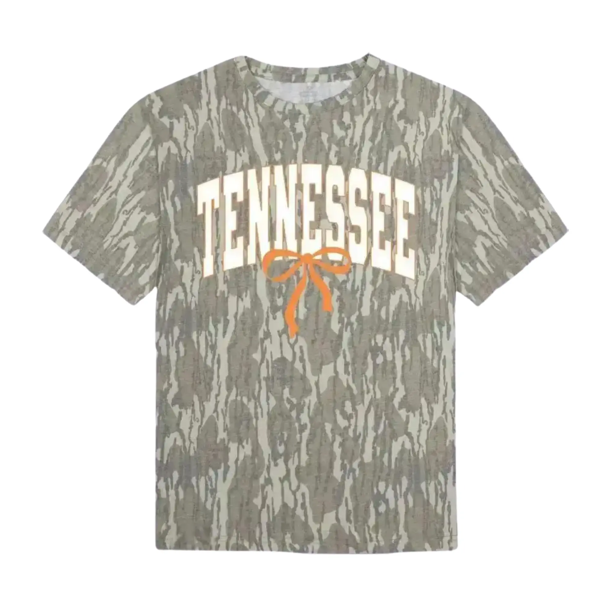 Tennessee Mossy Oak Bottomland Camo Hunting T-Shirt for Men, 3D Camouflage Outdoor Tee, Waterfowl Hunting Gear, Realtree Style Camo Shirt