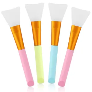 4pcs Face Mask Brush for Facial,Silicone Face Mask Applicator Soft Face Brush for Sleeping Mask, Mud Mask, Hairless Body Lotion